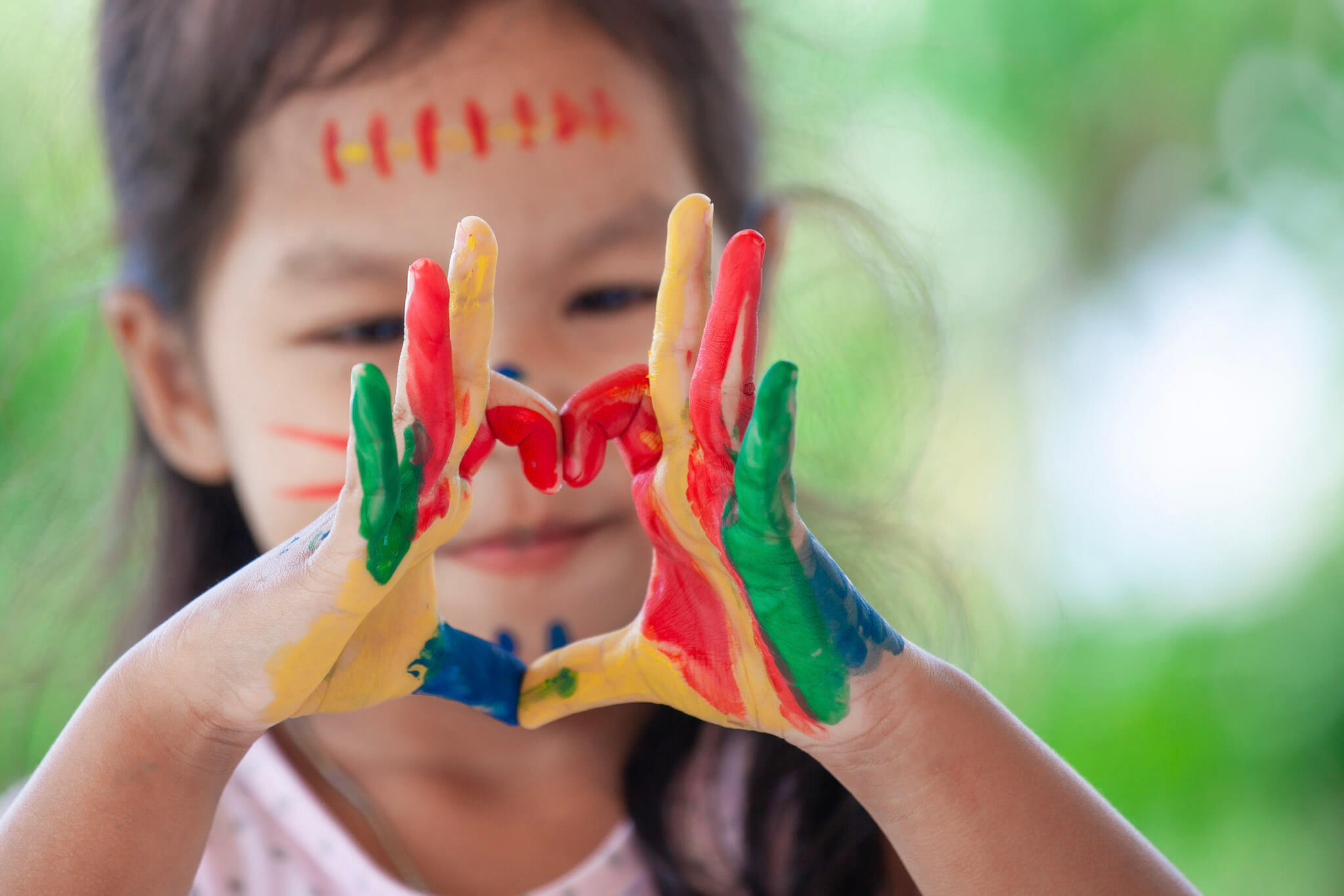 colorful girl painting